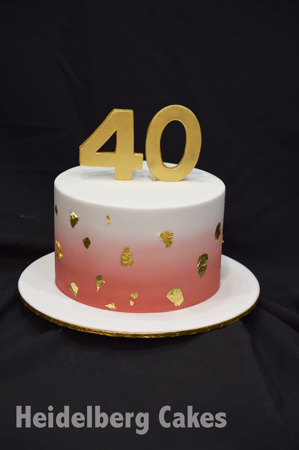 Girls cake 38 Gold Leaf Heidelberg Cakes