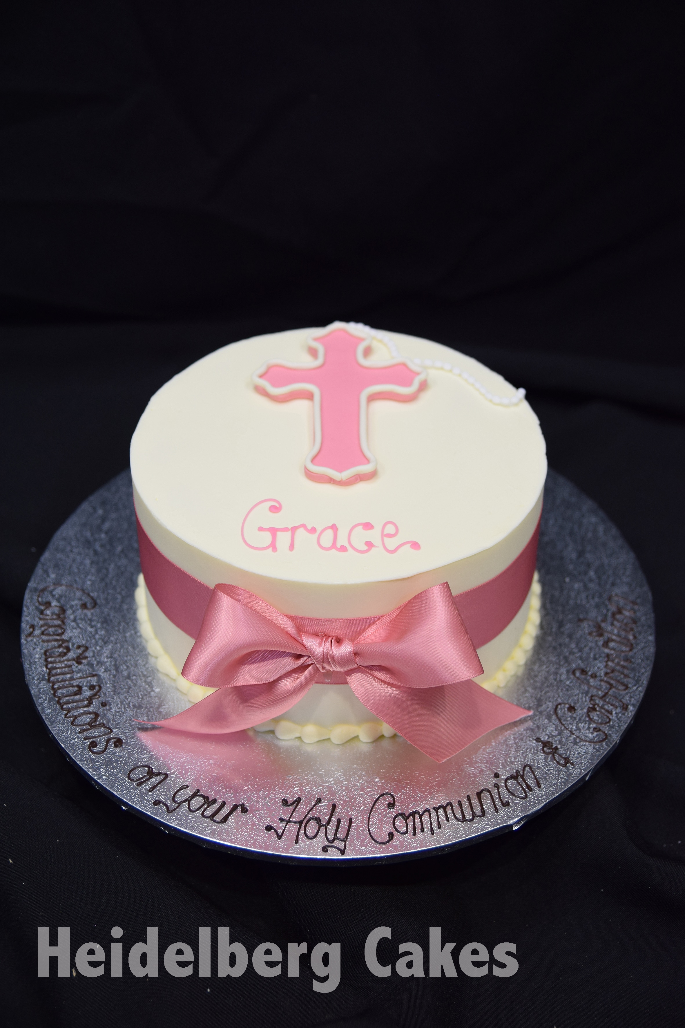 Christening Cake Girl 23 Chocolate Cross Heidelberg Cakes