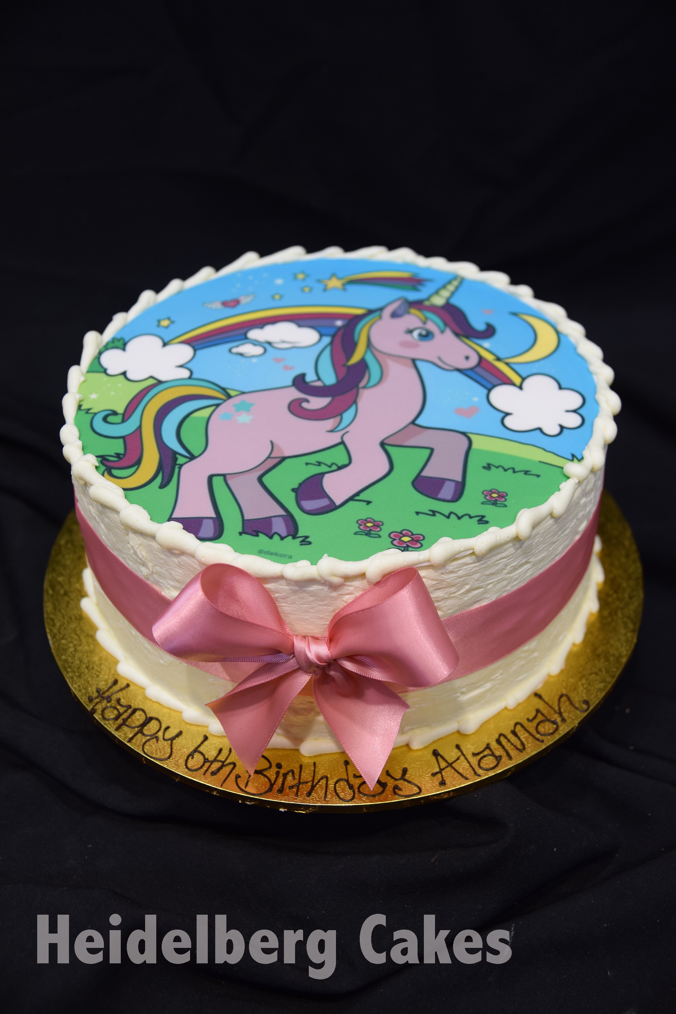 unicorn 8 print on icing heidelberg cakes