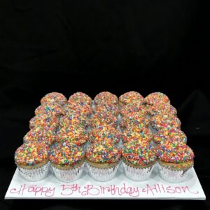 Sprinkle Cupcakes - Arranged on Board