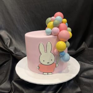 Iced with Rainbow Foam Sphere Balloons and Edible Image