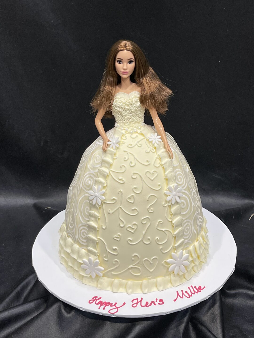 Cream-White Buttercream Bride Dolly Varden