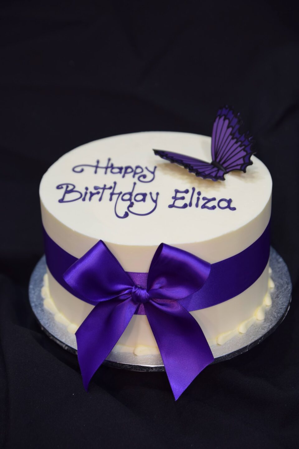 butterfly and ribbon on smooth