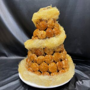 Croquembouche Toffee with Cascading Spun Sugar