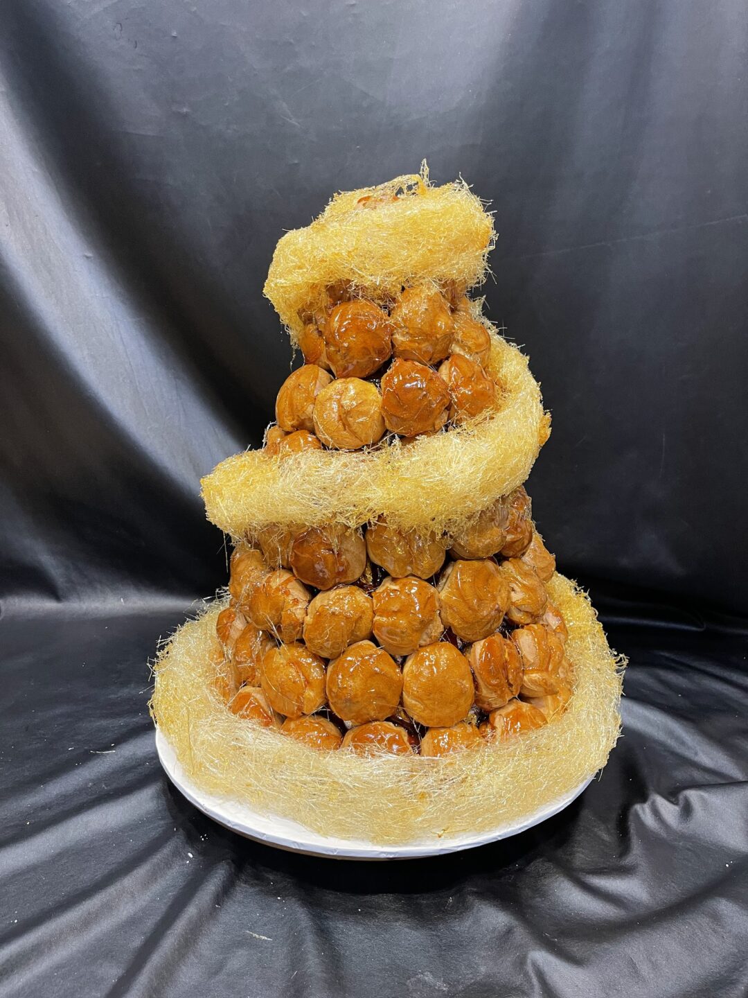 Croquembouche Toffee with Cascading Spun Sugar