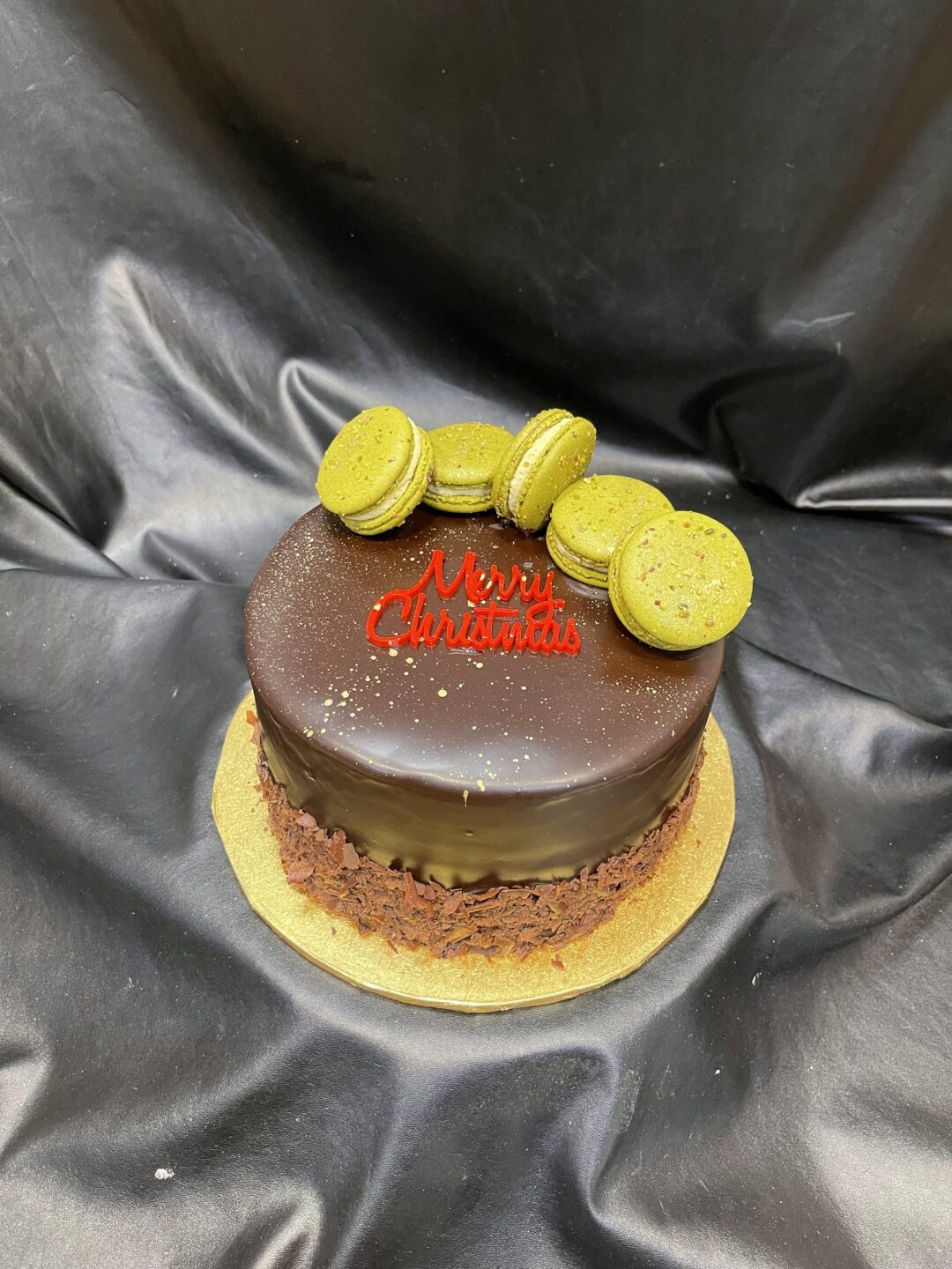 christmas macs topper dk ganache