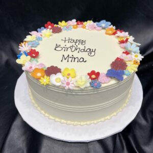 Combed Buttercream with Mixed Sugar Blossom Flowers