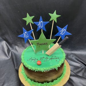 Cricket Bat and Ball with Stars