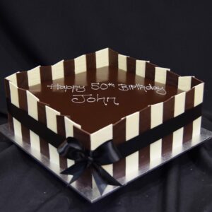 White and Dark Chocolate Shards with Ribbon