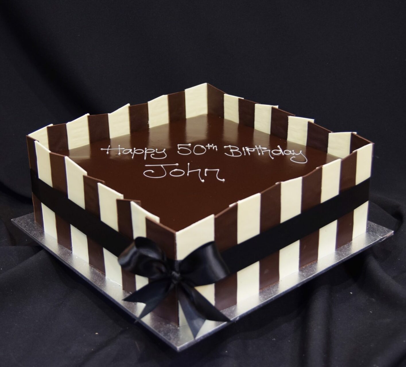 White and Dark Chocolate Shards with Ribbon