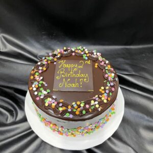 Dark Ganache with Pastel Confetti Sprinkles