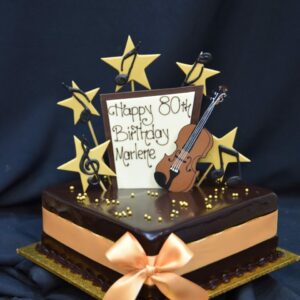Hand-drawn Musical Chocolate Picture: Violin