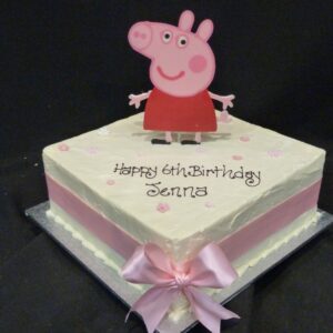 Chocolate Picture Peppa Pig with Sugar Flowers