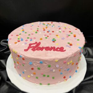 Pink Rough Buttercream with Sprinkles