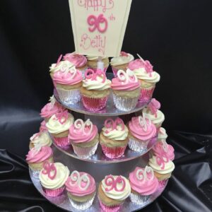 Cupcake Tower: Pink and White with Numbers and Shard