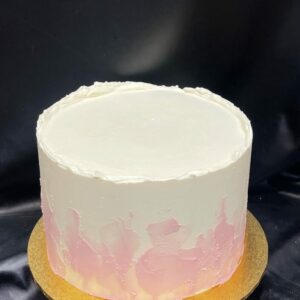 Undecorated with Coloured Buttercream Smear