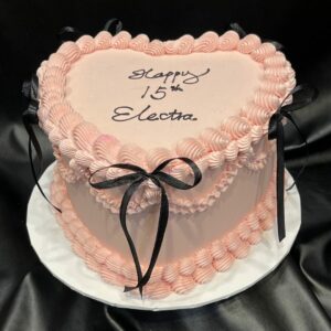 Pastel Detailed Vintage Buttercream with Satin Bows and Glitter