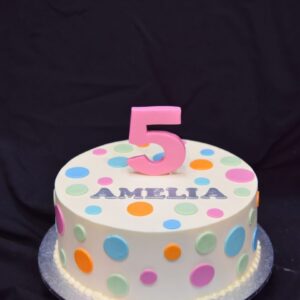 Colourful Icing Dots on Smooth Buttercream