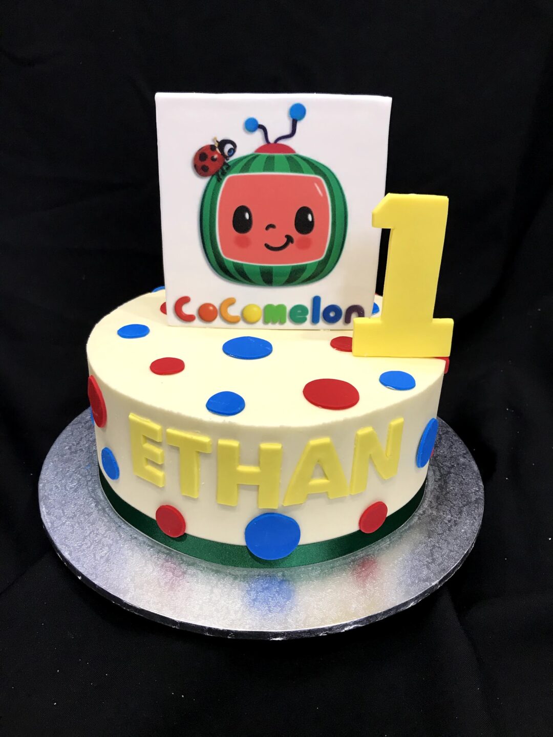 Square Shape Cocomelon Cake Design |Cocomelon Photo Cake With Fondant | Cocomelon Birthday Cake - YouTube