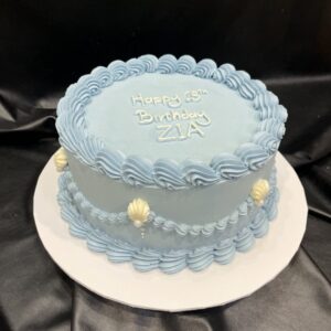 Pastel Buttercream with Vintage Piping and Pearls