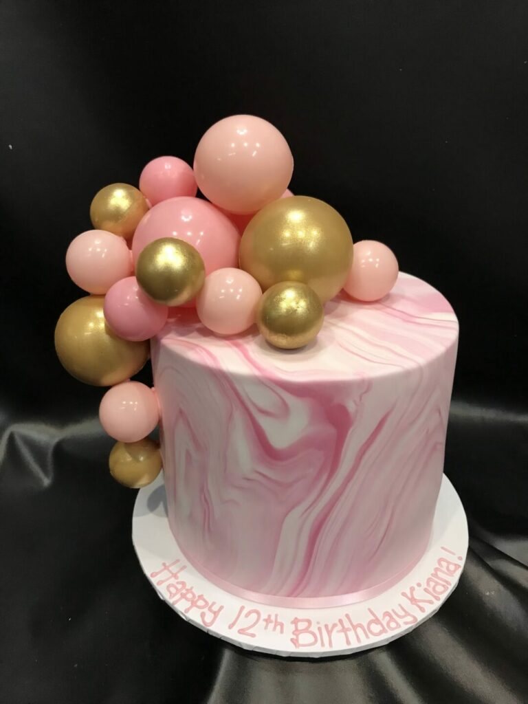 Pink Marble and Edible Spheres – Heidelberg Cakes